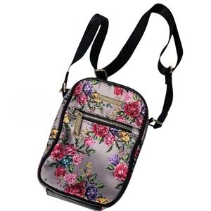 Betsey Johnson Floral Crossbody Bag‎ Purse, Top Zip, Shoulder Strap, Cute
